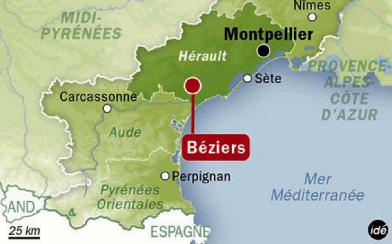 Beziers Studio Terrasse Extérieur photo